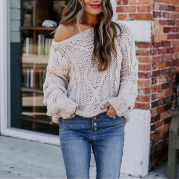 Vici Chunky Cable Knit Sweater 